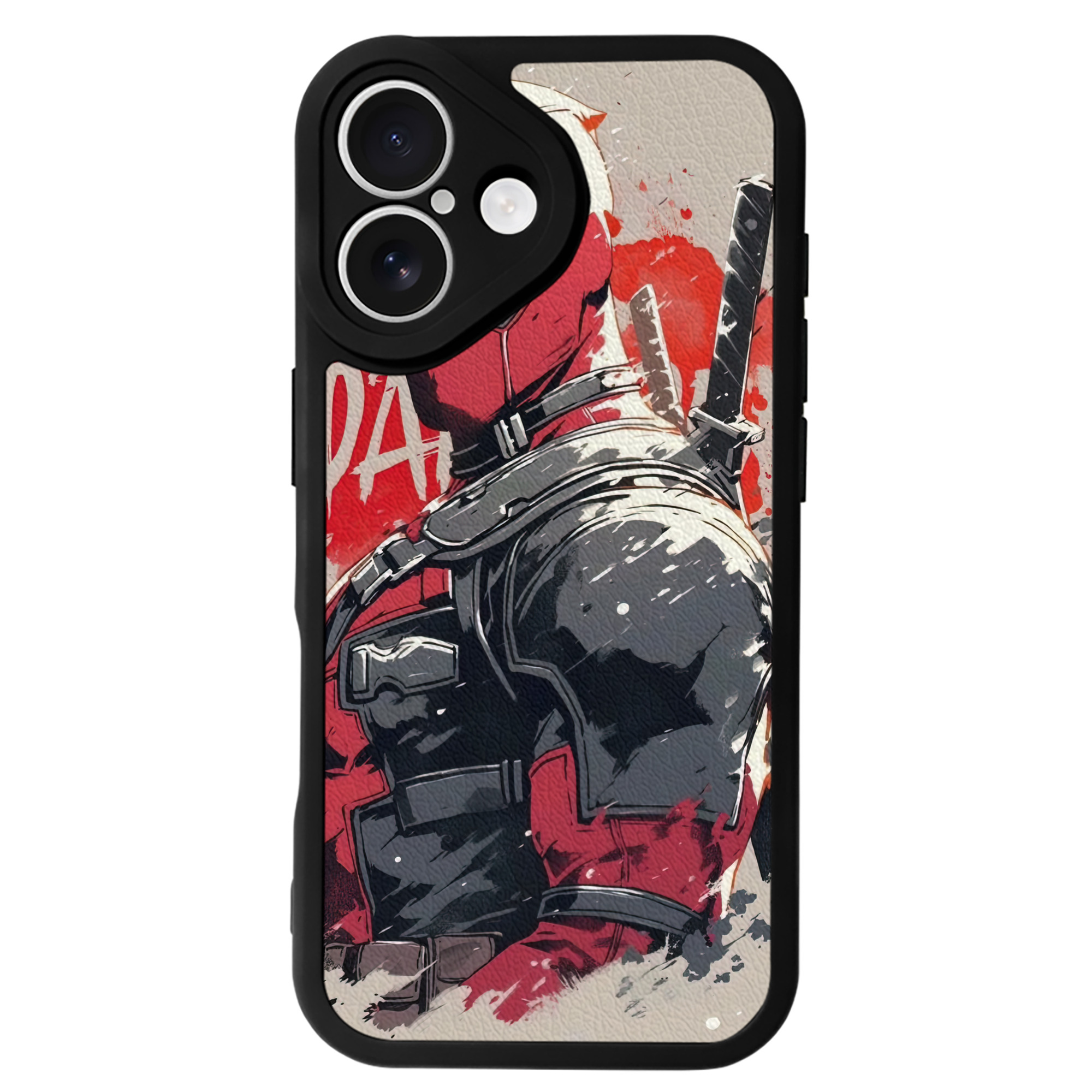 （画像用） Deadpool デッドプール 【iPhone 16シリーズ対応】シリコンスマホケース（レザー調） 材質：シリコン